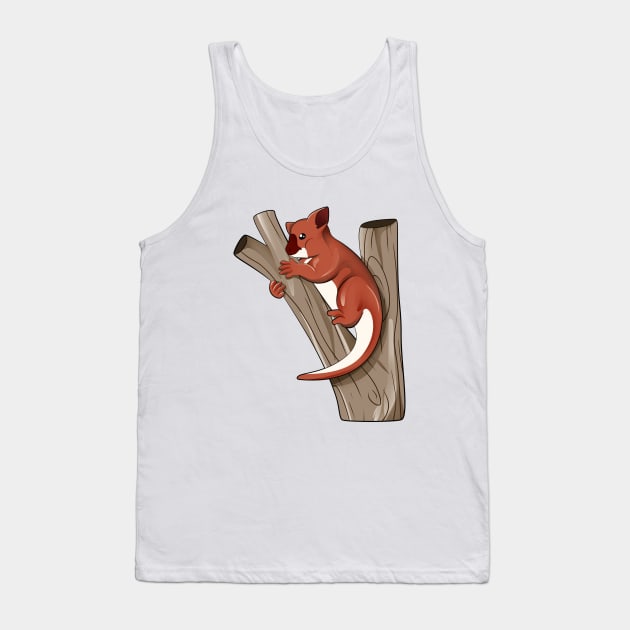 Cartoon tree kangaroo Tank Top by Modern Medieval Design